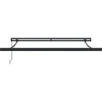 vidaXL Ausziehbare Markise Schwarz 350 x 250 cm Leinen und Aluminium