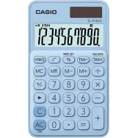 Casio SL-310UC-LB, Tasche, Einfacher Taschenrechner, 10 Ziffern, 1 Zeilen, Batterie/Solar, Blau