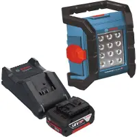 Bosch GLI 18V-1200 C Professional Akku Baustrahler 18 V 1200 lm + 1x Akku 5,0 Ah + Ladegerät