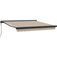 vidaXL Ausziehbare Markise Beige 300 x 250 cm Stoff und Metall