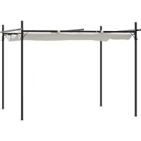 Syfax Pergola mit Schiebedach Creme 295x292x230 cm