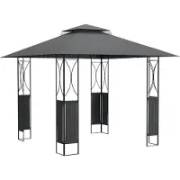 Syfax Pavillon mit Dach Anthrazit 300x300x270 cm Stahl