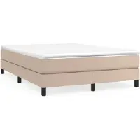Syfax Boxspringbett Matratze Cappuccino-Braun 140x190cm Kunstleder