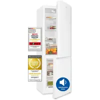 Exquisit Kühl-Gefrierkombination KGC5320-95-E-040C weiss | Nutzinhalt: 315 L | 4*-Gefrieren | Alarm-Funktion | 4 Glasablagen | Standgerät