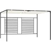 Syfax Pavillon mit Ausziehbarem Dach 3x4x2,3 m Cremeweiß 180 g/m²