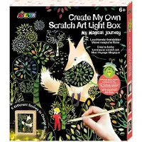Avenir Scratch Art - Leuchtkasten Bastelset für Kinder Kratzkunst