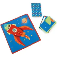 Scratch kartenspiel Space junior 15,5 x 9 cm Karton blau/gelb