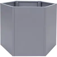 Mendler Hochbeet MCW-P64, Metallhochbeet Gemüse-/Pflanzbeet Blumenkasten Pflanzkübel Garten Stahl 77x100x88cm grau