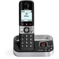 Alcatel F890, DECT-Telefon, Kabelloses Mobilteil, Freisprecheinrichtung, 200 Eintragungen, Anrufer-Identifikation, Schwarz