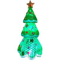 Koopman Aufblasbarer LED-Weihnachtsbaum für den Außenbereich 240cm selbstaufblasender Gartenbaum