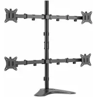 Equip - Befestigungskit (Montagearm für Vierfach-Bildschirm) - neigbar - für 4 LCD-Anzeigen - Kunststoff, Metall - Schwarz