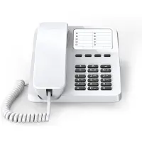 Gigaset DESK 400, Analoges Telefon, Kabelgebundenes Mobilteil, 10 Eintragungen, Weiß