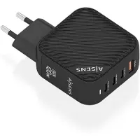 Aisens GaN Wall Charger ASCH-100W4P029-BK/ 3xUSB Type-C/ 1x USB/ 100W
