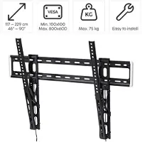 Hama TV-Wandhalterung, neigbar, VESA bis 800 x 600, 100 Zoll, Schwarz