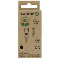 Swissten Datenkabel usb/lightning schwarz 1,2m (eco pack)