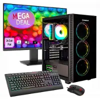 GameMax MegaDeal Draco XD Komplett-SET 2692 7794 Ryzen 5 5500 16GB RAM 1TB SSD RTX 5060 Windows 11 + MSI PRO MP2412 Monitor 60cm (24") ink Maus & Tas.