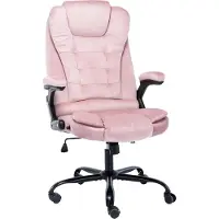 Helloshop26 - Rosevelours rosa Bürostuhl/Schreibtischstuhl/Sessel