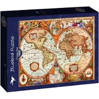 Bluebird Puzzle Puzzleteile Vintage Map - 1000 Teile Puzzle Spaß