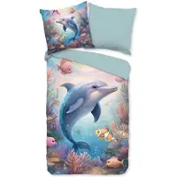 TRAUMSCHLAF Bettwäsche Delfin multi 135x200 cm + 80x80 cm