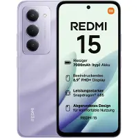 Xiaomi Redmi 15 4G Smartphone 8+256GB 6,9" 7000mAh Lila