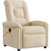 vidaXL Massagesessel Creme Stoff