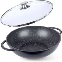 Orion Bratpfanne WOK 32 cm mit Granitbeschichtung Kochtopf GRANDE