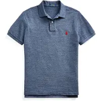 Ralph Lauren für Herren. 710548797012 Schmal geschnittenes Piqué-Poloshirt navy (M), Blau, Lässig, Baumwolle, Kurzarm, Marine