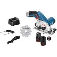 Bosch Akku-Kreissäge GKS 12V-26 12 V Ø 85 mm / 2x 3,0 Ah Akku + Ladegerät inkl. Zubehör