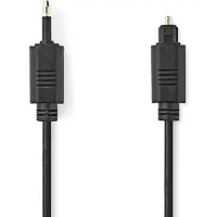 Nedis Optisches Audiokabel - Toslink Stecker - Mini-Toslink - 1.00 m - Rund - PVC - Schwarz - Label