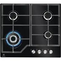 Electrolux KGG64362K, Schwarz, Integriert, 60 cm, Gaskochfeld, Glas, 4 Zone(n)