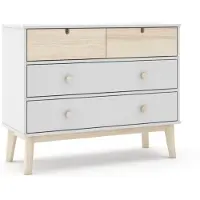 CALICOSY - Kommode mit 2 kleinen Schubladen und 2 großen Schubladen L100 cm - LÉONIE