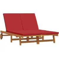 vidaXL Sonnenliege Braun 125 x 200 x 84 cm Massivholz Akazie