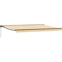 vidaXL Markisenrahmen Gelb und Weiß 500 x 300 cm