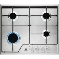 Electrolux KGS6424SX, Edelstahl, Integriert, 60 cm, Gaskochfeld, Edelstahl, 4 Zone(n)