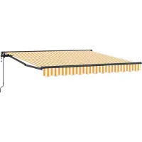 vidaXL Markisenrahmen Gelb und Weiß 350 x 250 cm