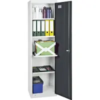 Stumpf Werkzeug- und Materialschrank 3000, RAL 7035/7016, 4 Wannen