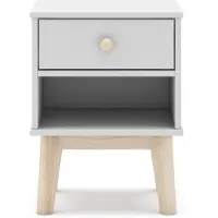 CALICOSY Nachttisch SIMON in Weiß - (W) 40 x (H) 53,1 x (L) 35 cm | Gr.: onesize