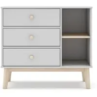 CALICOSY - Kommode mit 3 Schubladen und 2 offenen Nischen L90 cm - SIMON