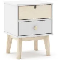 CALICOSY Nachttisch LÉONIE in Weiß - (W) 40 x (H) 53,1 x (L) 35 cm | Gr.: onesize