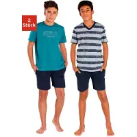 Le jogger Pyjama 2 Stück, 4 tlg. mit unterschiedlichen Shirts