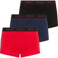 HUGO underwear Trunk "TRUNK TRIPLET PACK" Packung, 3 Stk. mit Logoschriftzug auf dem Bund