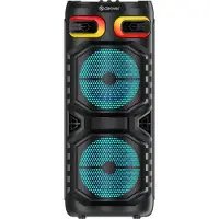 Inter Sales - BPS355 - Lautsprecher & Party Box - Disco Lights - inkl. Fernbedienung - Mikrofonanschluss - Schwarz