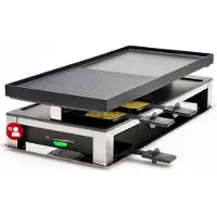 Solis 3 in 1 Raclette Tischgrill, 1500 W, 10 Personen, Grillen, Raclette, Crepes