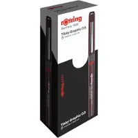 Rotring 1904756, Ausziehbarer Gelschreiber, Schwarz, Burgund, 0,5 mm