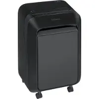 Fellowes Aktenvernichter Microshred LX 211, Mikropartikelschnitt 2 x 12 mm, P-5, 23 l, 15 Blatt Schnittleistung, mit Rollen, schwarz