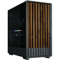Zalman P10 NAMU Black Mini-Tower-Gehäuse mit seitlicher Hartglasscheibe und Holzfront