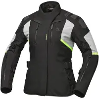 Modeka Striker III Damen-Motorrad-Textiljacke, schwarz/hellgrau, 40