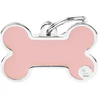 My Family Bone Logo ID-Hundetag pink, 3.8x2.4cm (1 Stk)
