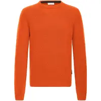 Casual Friday Strickfleece-Pullover "Strickpullover CFKarl", Herren, Gr. L, orange (burnt ochre), Obermaterial: 80% Wolle WO. 20% Polyamid PA., normal, Pullover Strickfleece-Pullover