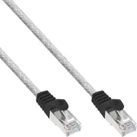 InLine Patchkabel, SF/UTP, Cat.5e, transparent, 15m, 15 m, Cat5e, SF/UTP (S-FTP), RJ-45, RJ-45, Transparent